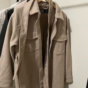 Zara brown shacket